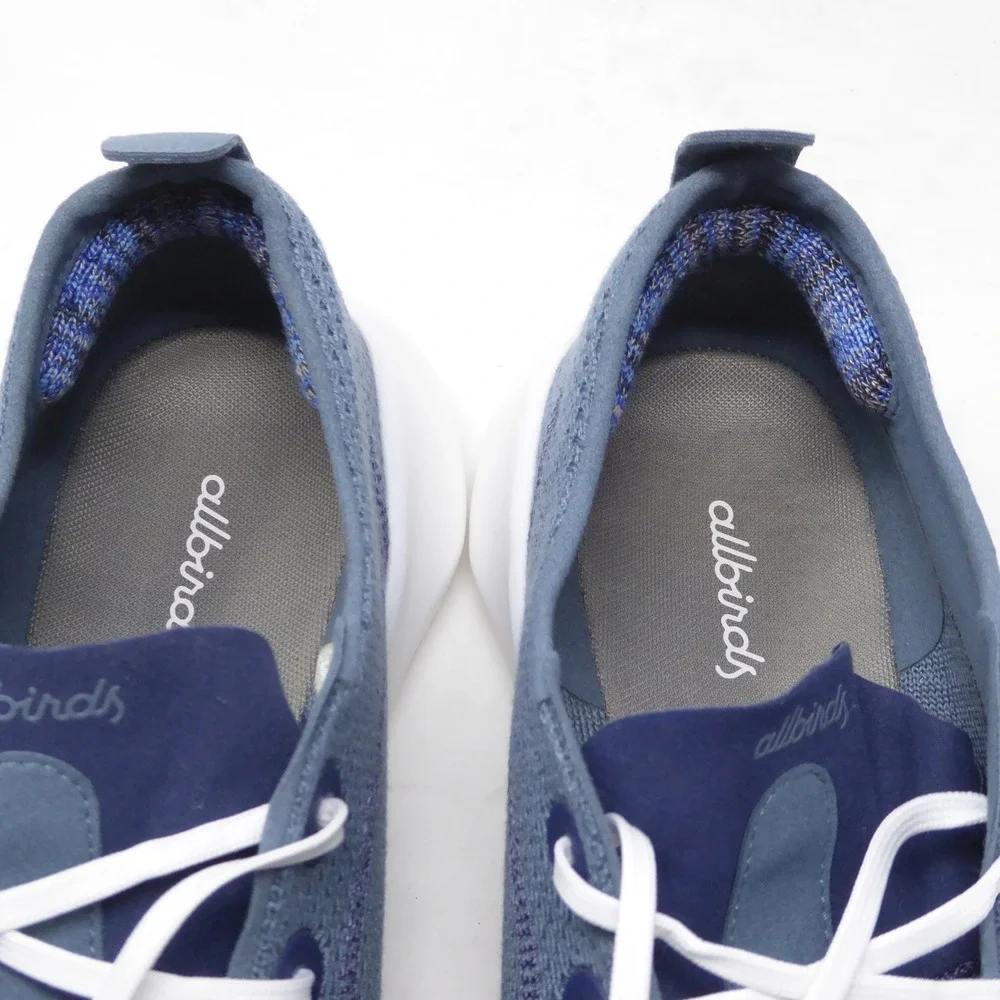 Allbirds Mens SLTR Super Light Tree Runner Blue Mesh Low Top Sneakers Size 10